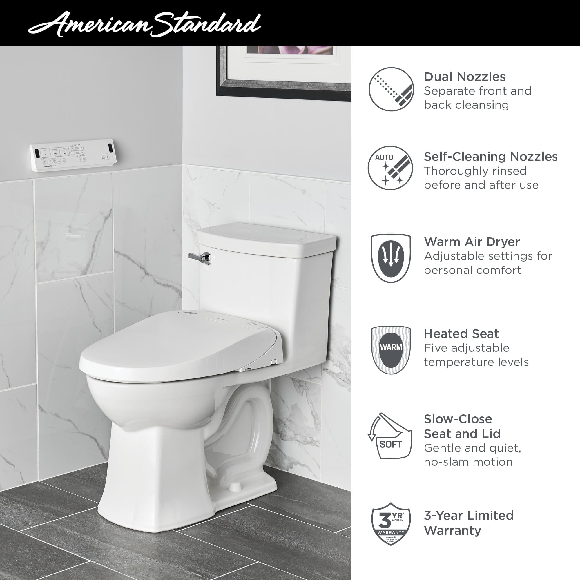 Advanced Clean® 3.0 Electric SpaLet® Bidet Seat With Remote Operation